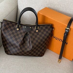 Louis Vuitton Sienna MM damier with LV leather strap SD2129